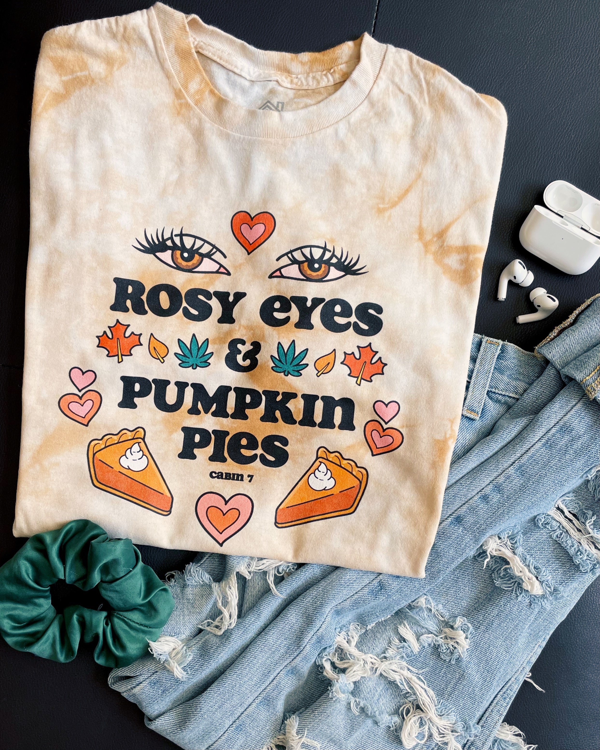 Rosy Eyes & Pumpkin Pies Tie Dye T-Shirt