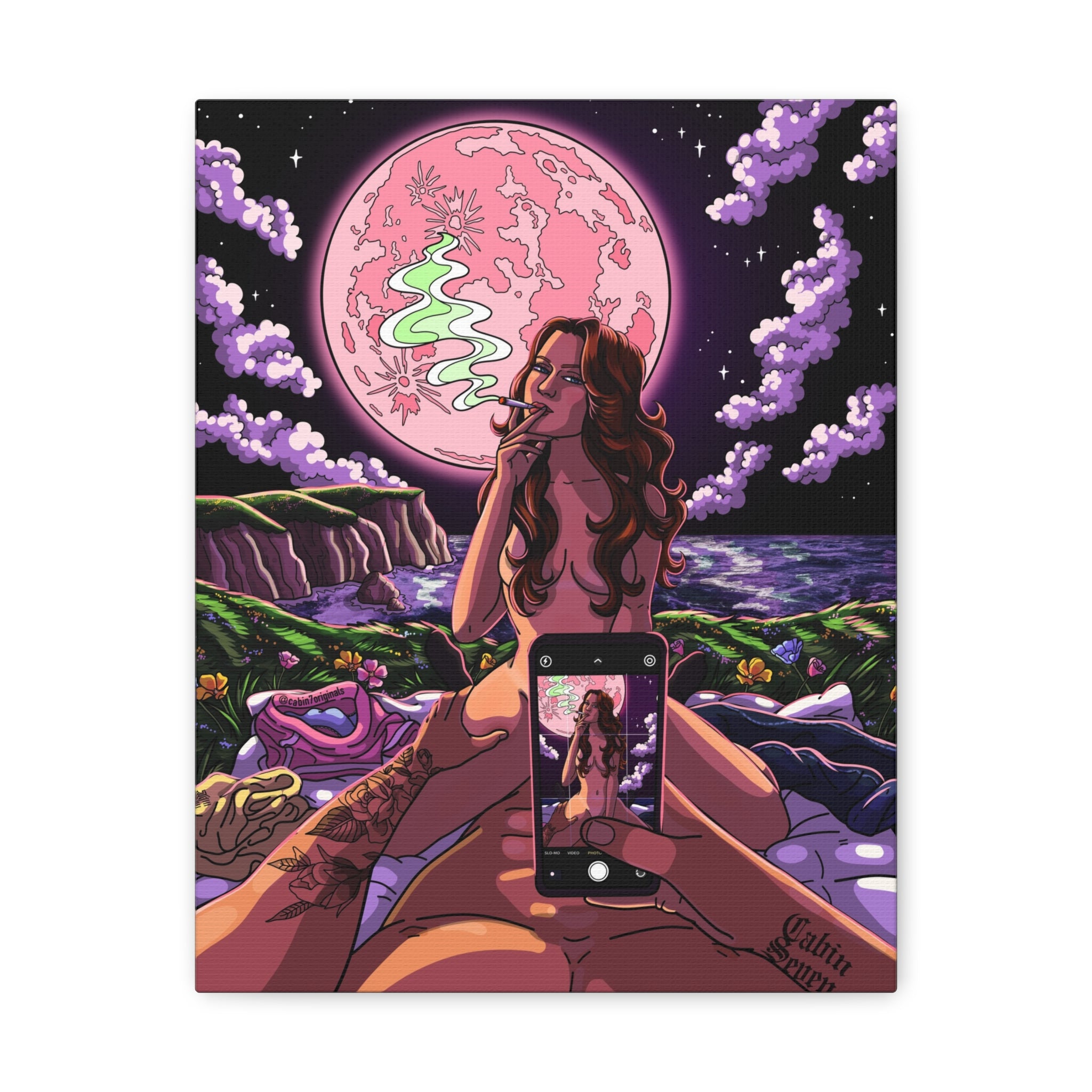 "Strawberry Moon" Canvas Print