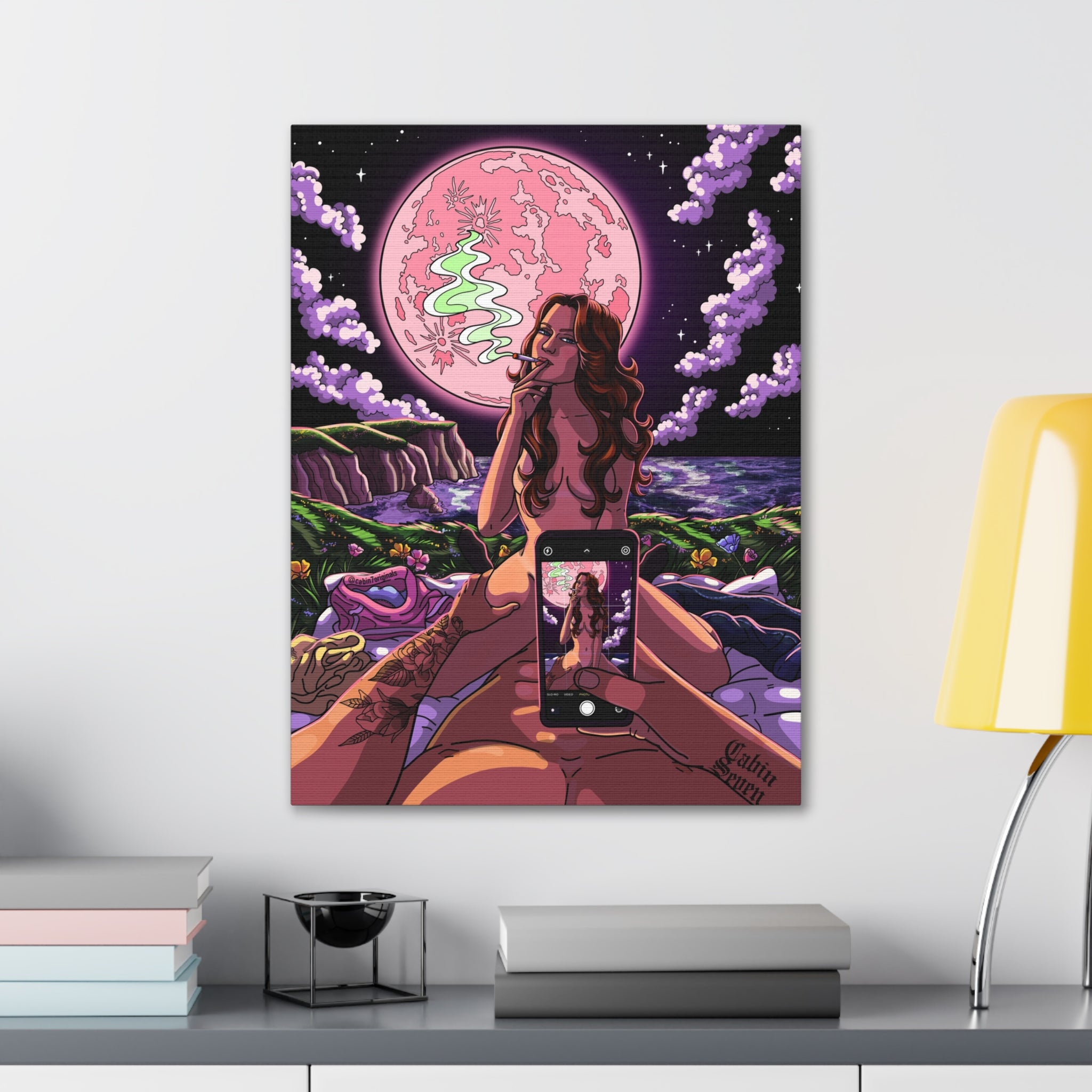 "Strawberry Moon" Canvas Print