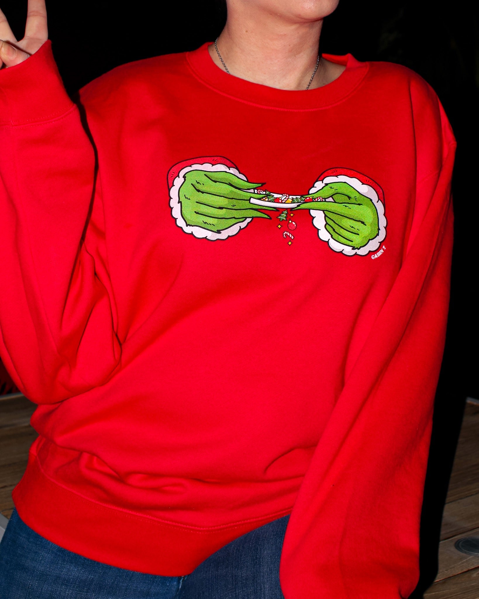 Grinch Who Rolled Christmas Sweatshirt