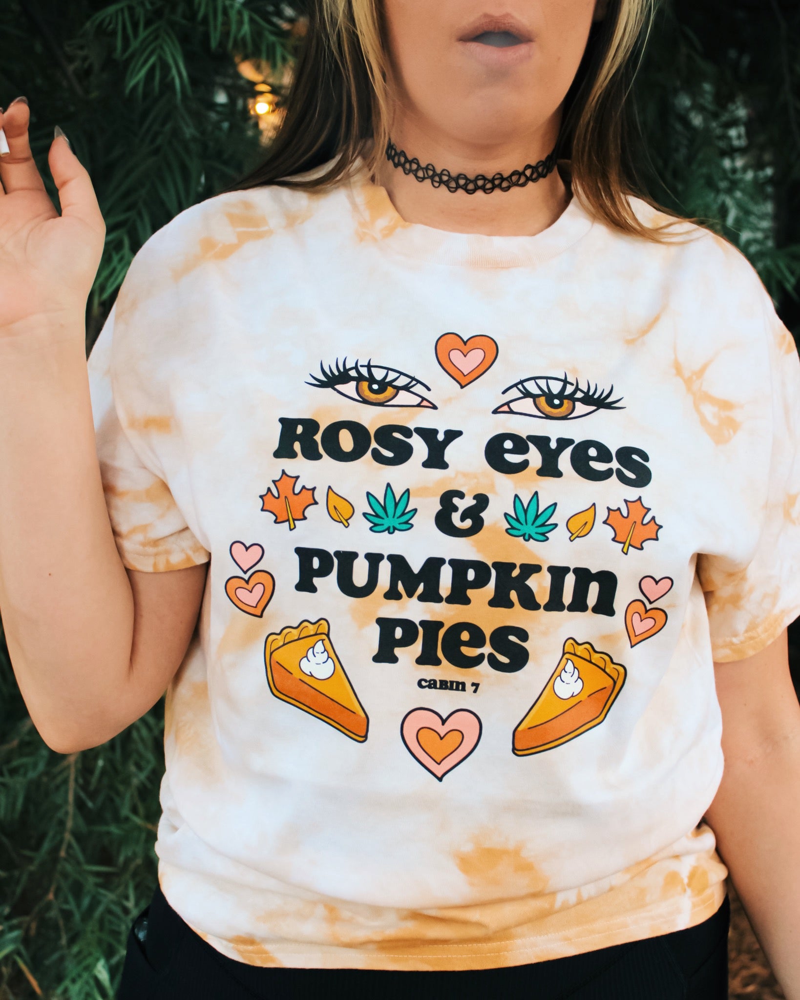 Rosy Eyes & Pumpkin Pies Tie Dye T-Shirt