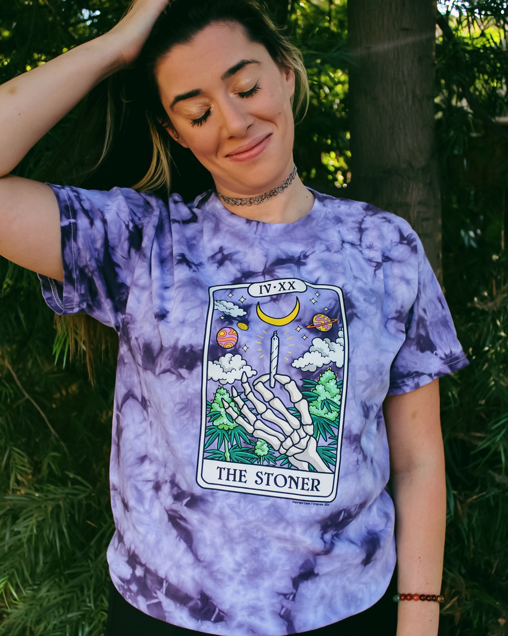 Stoner Tarot Card Tie Dye T-Shirt