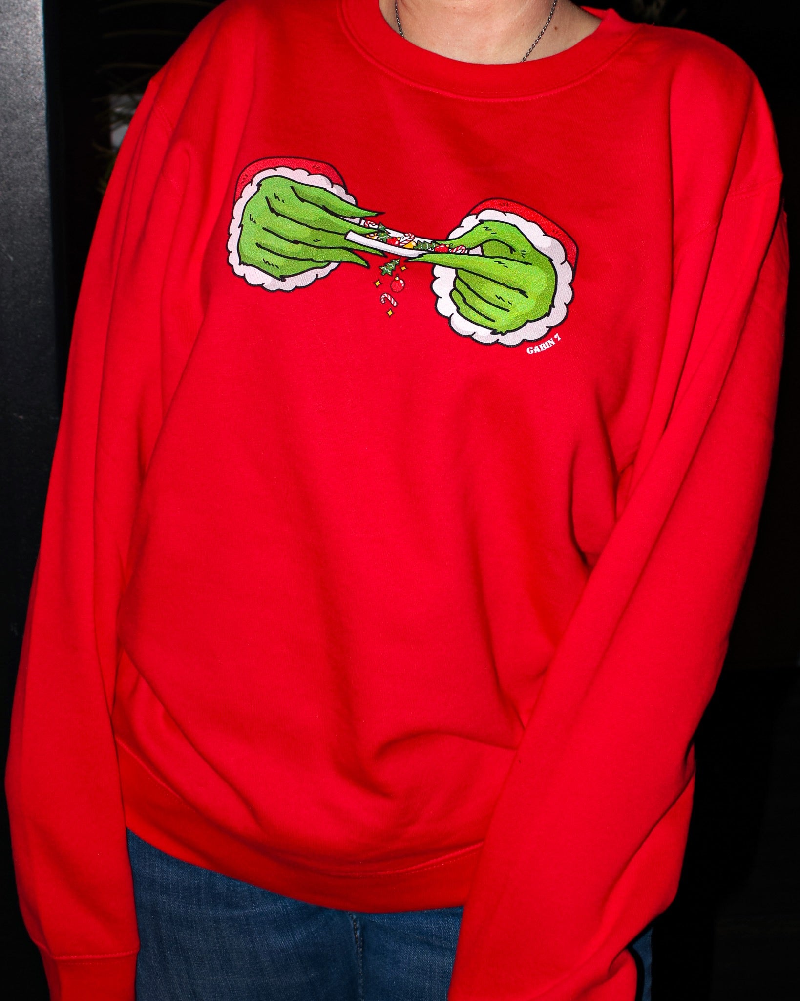 Grinch Who Rolled Christmas Sweatshirt