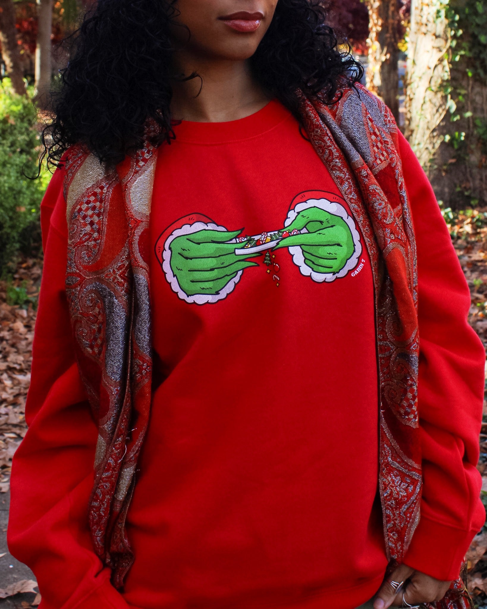 Grinch Who Rolled Christmas Sweatshirt