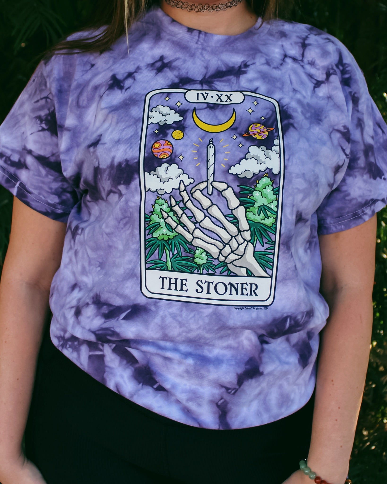 Stoner Tarot Card Tie Dye T-Shirt