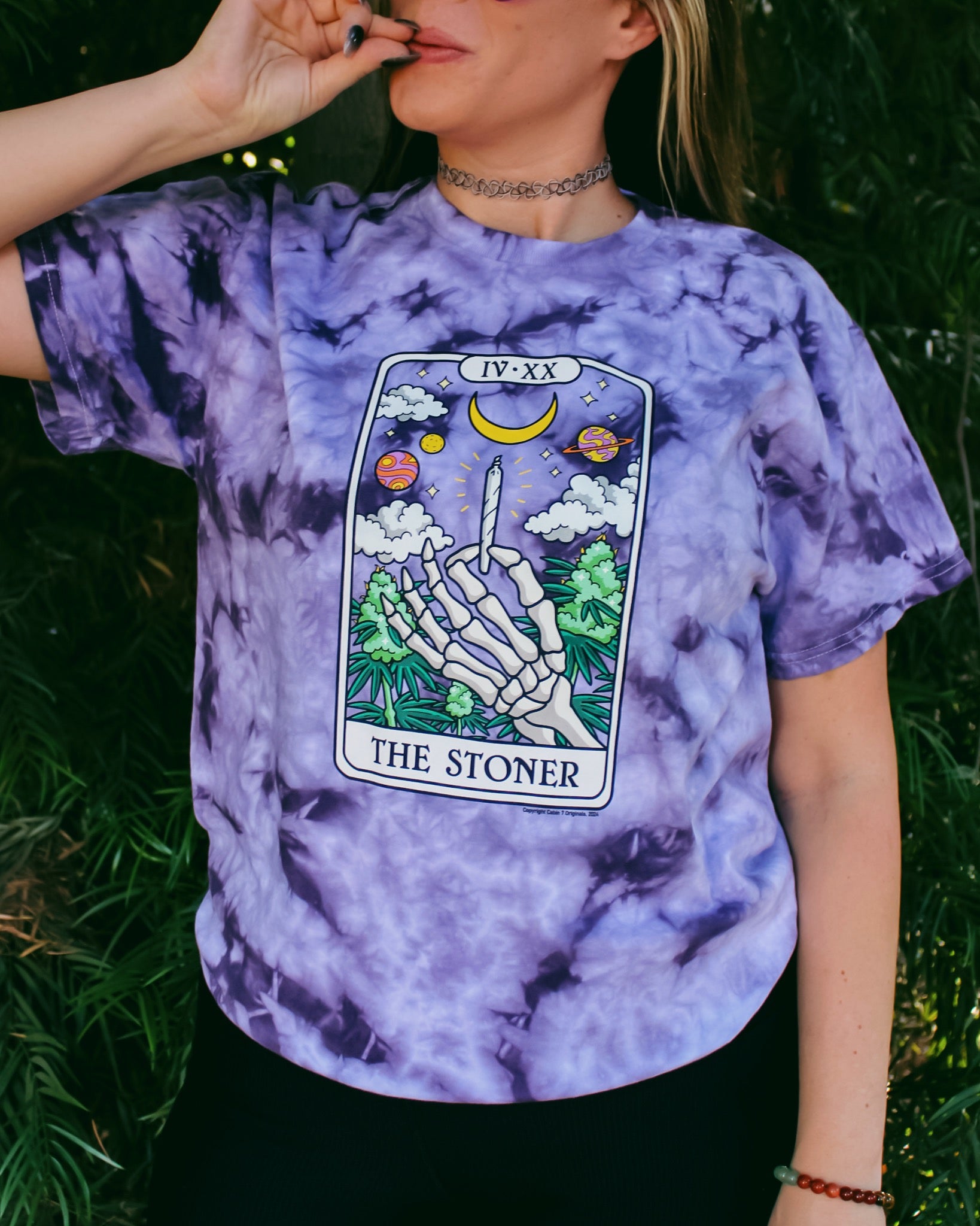 Stoner Tarot Card Tie Dye T-Shirt