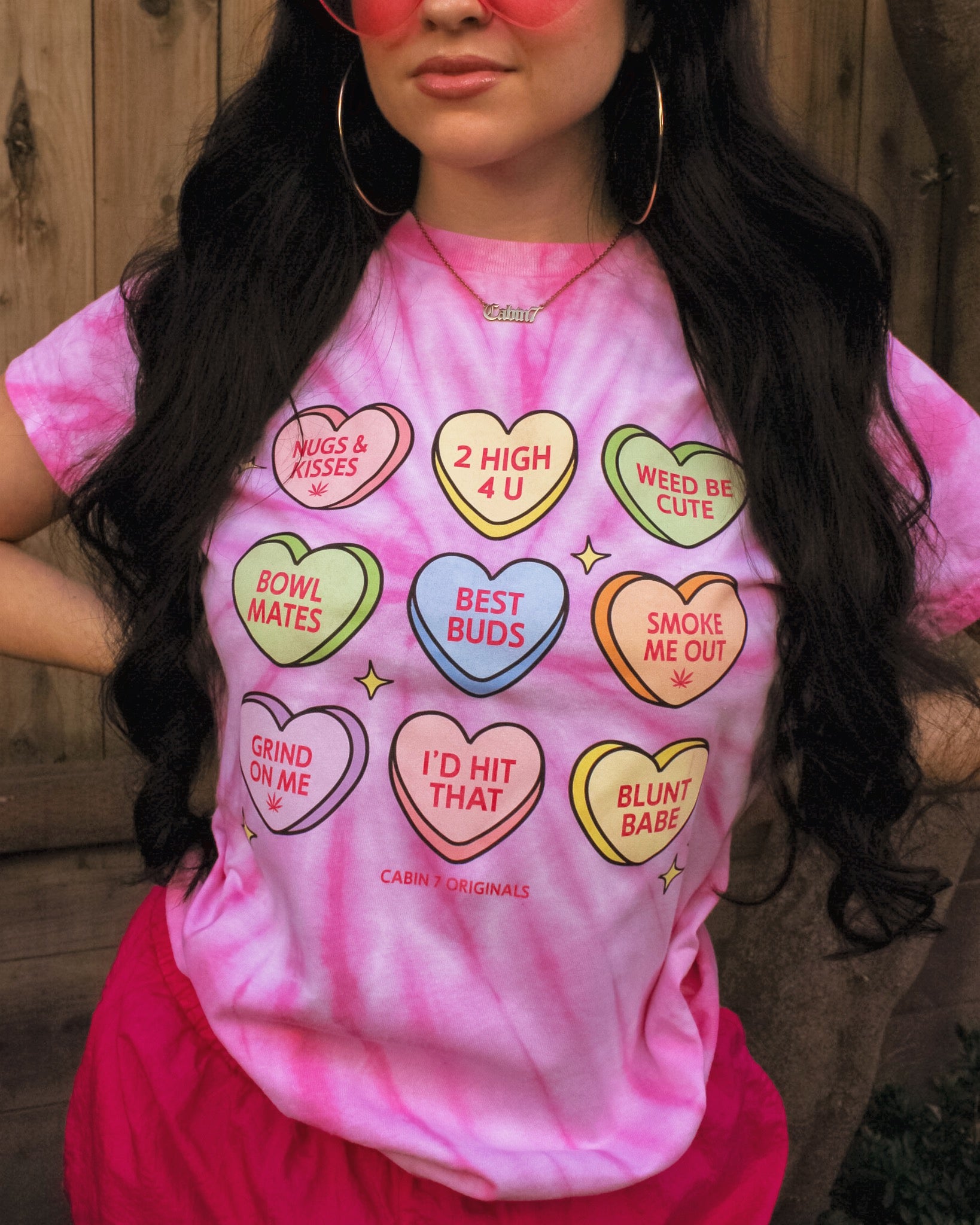 Candy Hearts Tie Dye T-Shirt