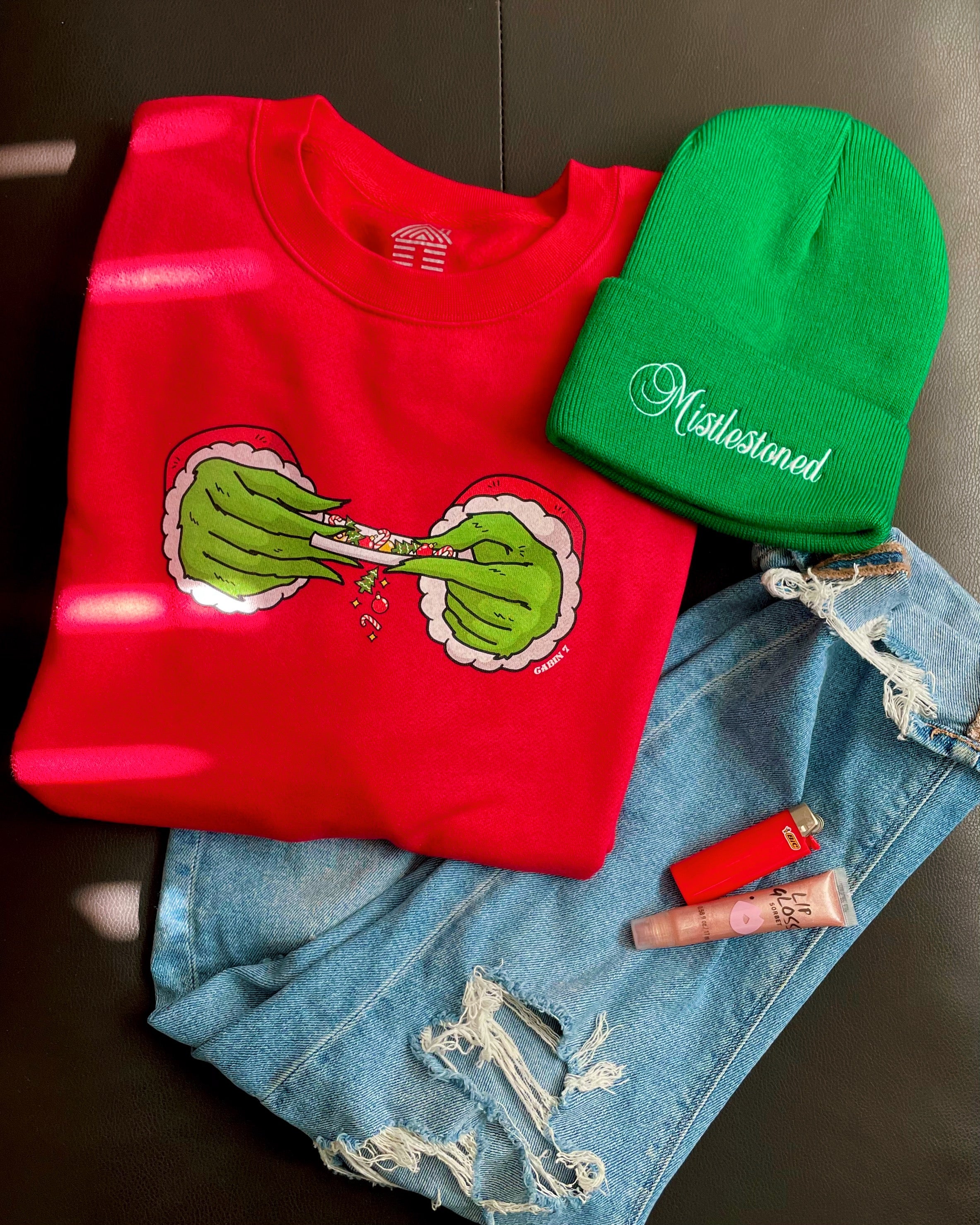 Grinch Who Rolled Christmas Sweatshirt