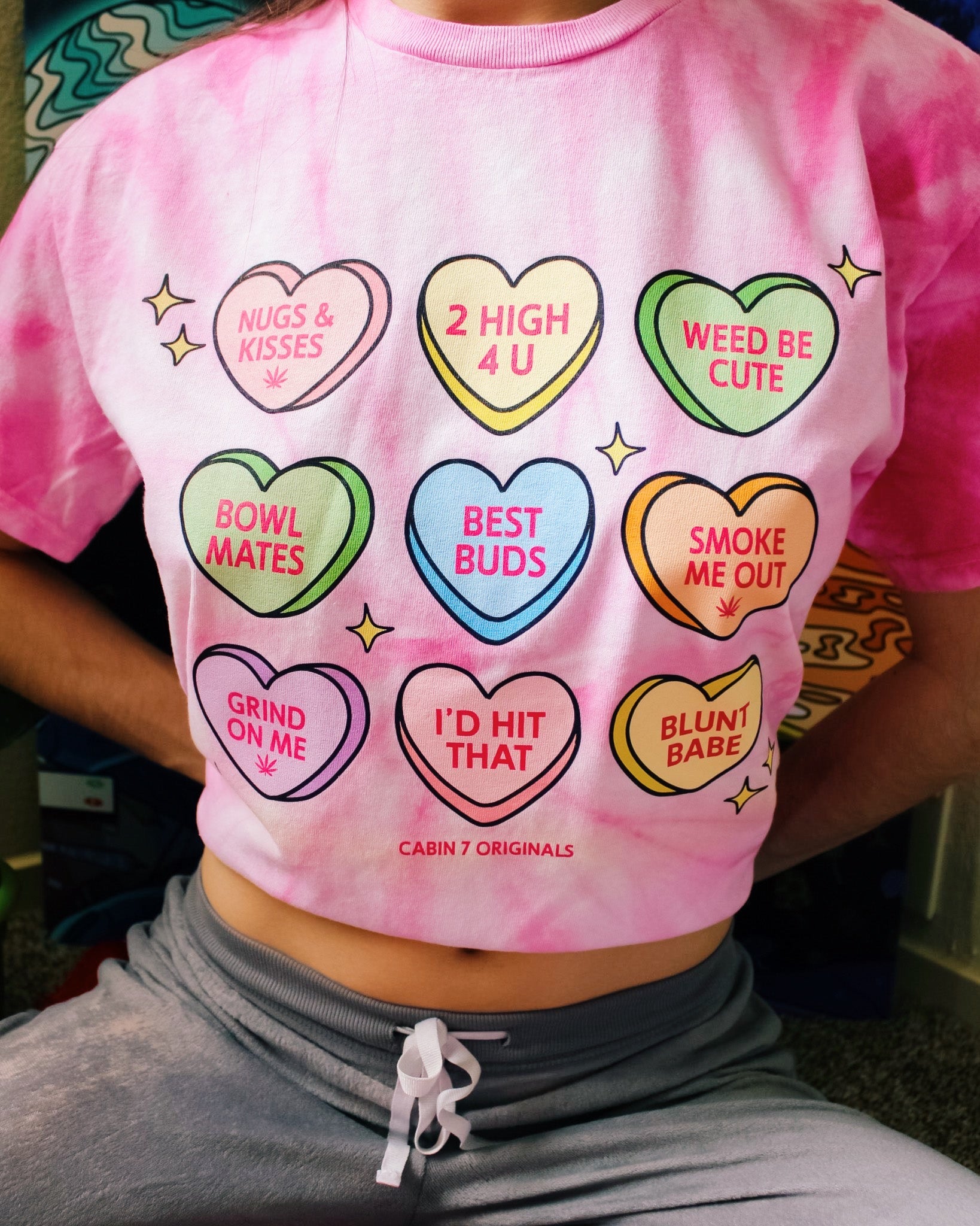 Candy Hearts Tie Dye T-Shirt