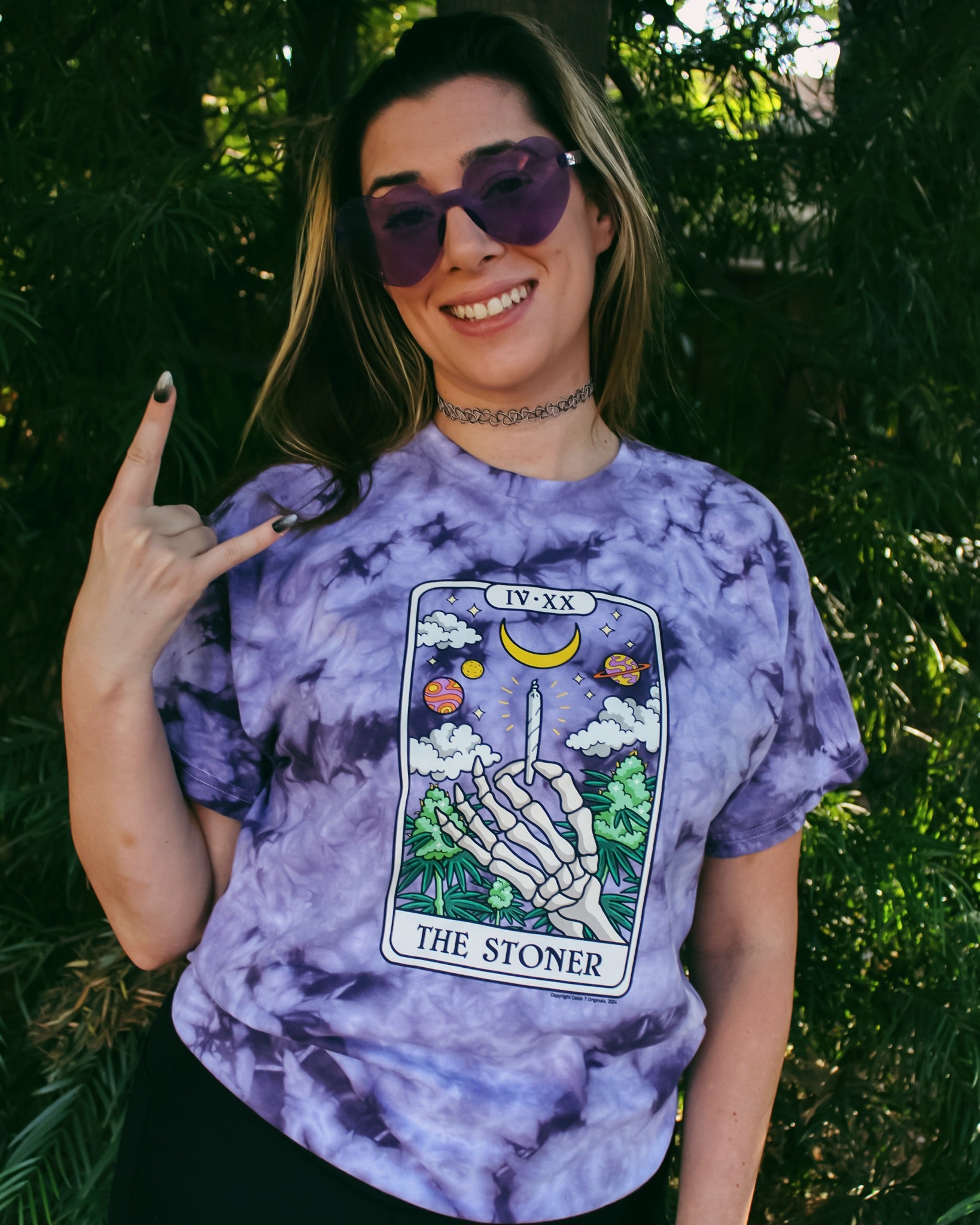 Stoner Tarot Card Tie Dye T-Shirt