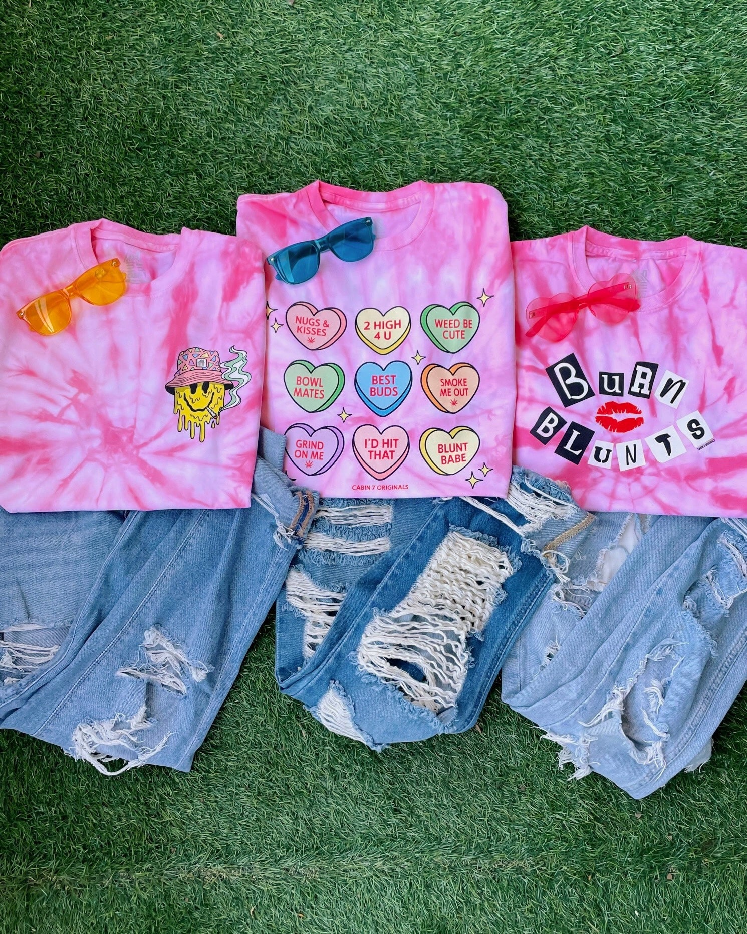 Candy Hearts Tie Dye T-Shirt